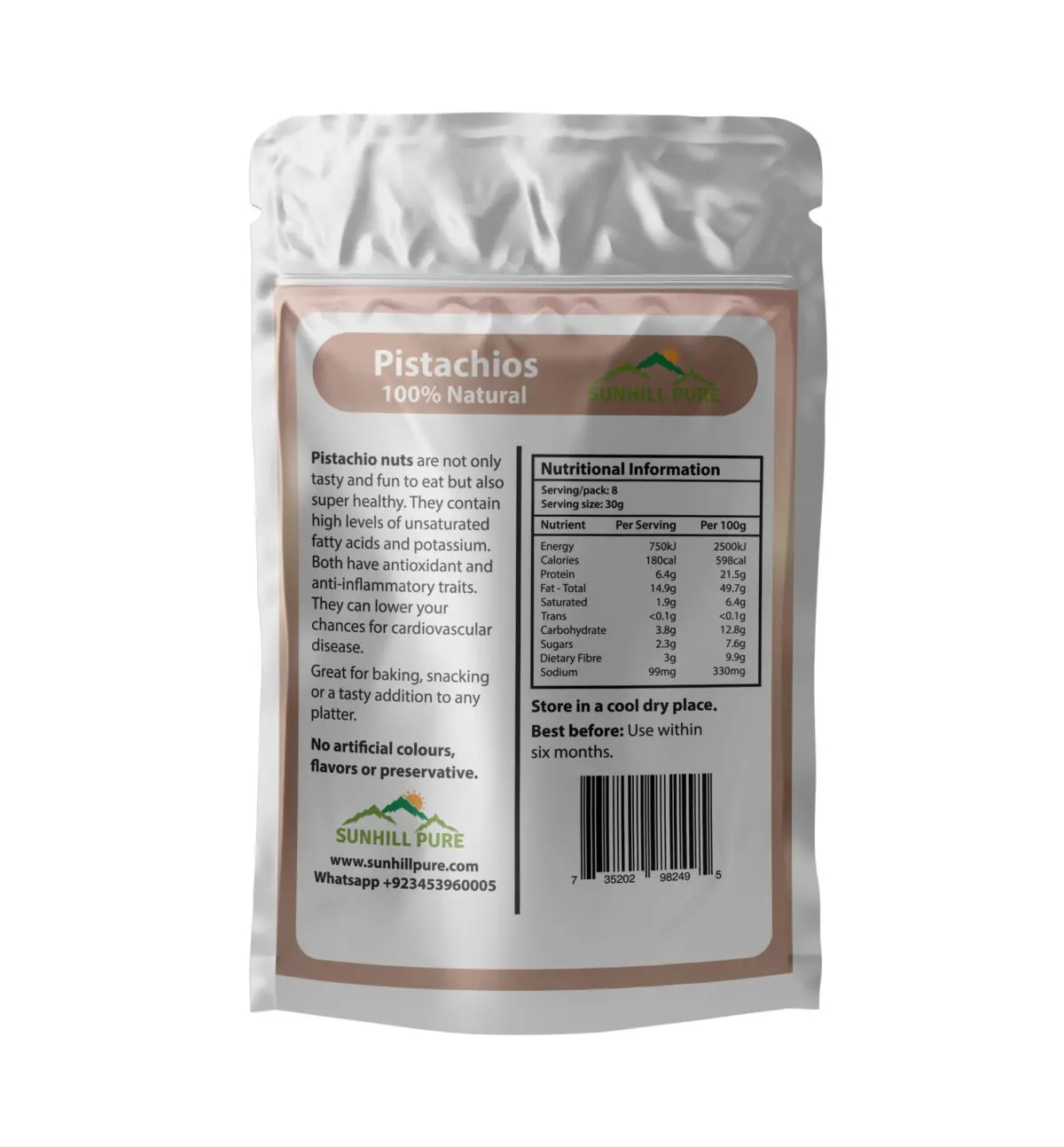 Pistachios Pista Sunhill Pure