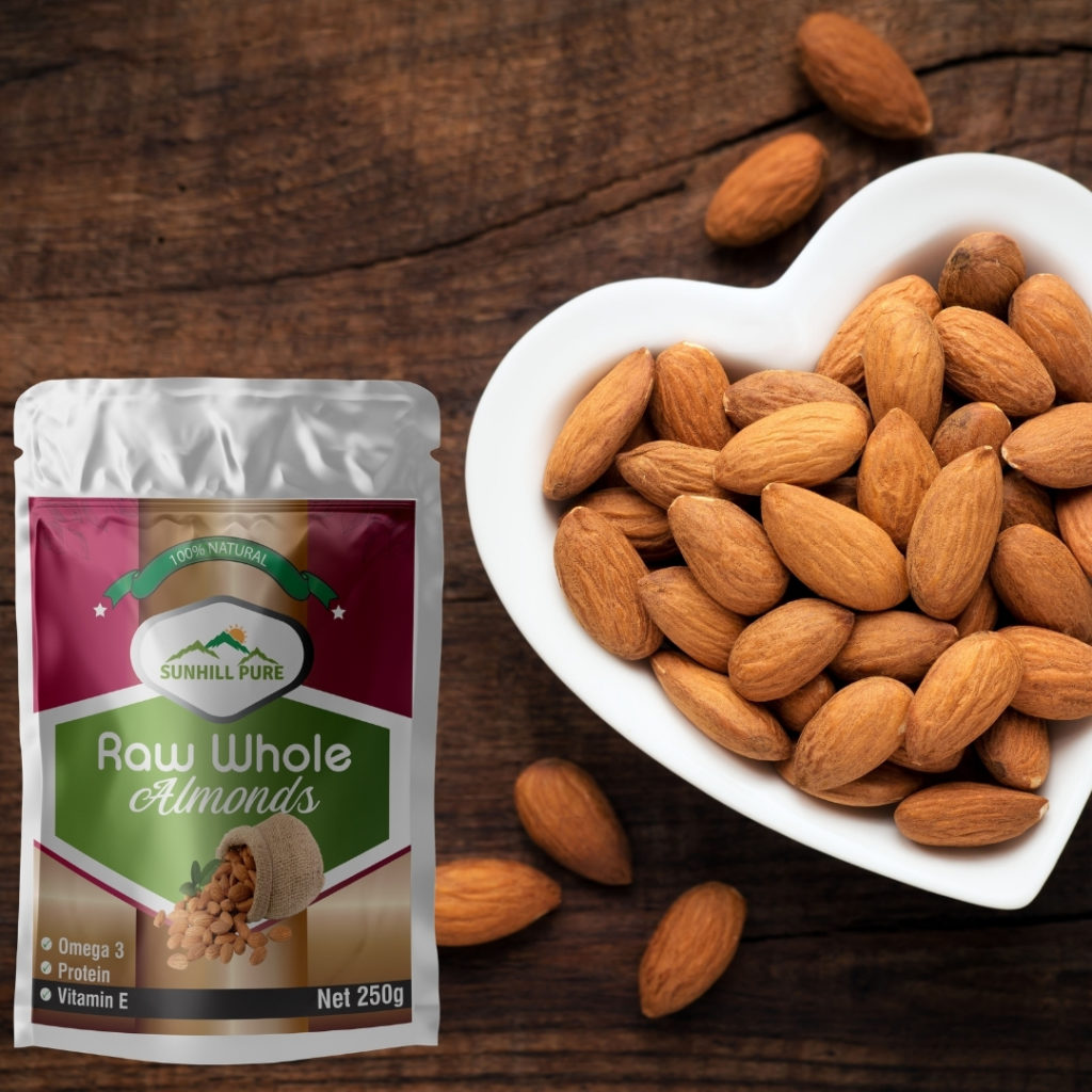Raw Whole Almonds Sunhill Pure